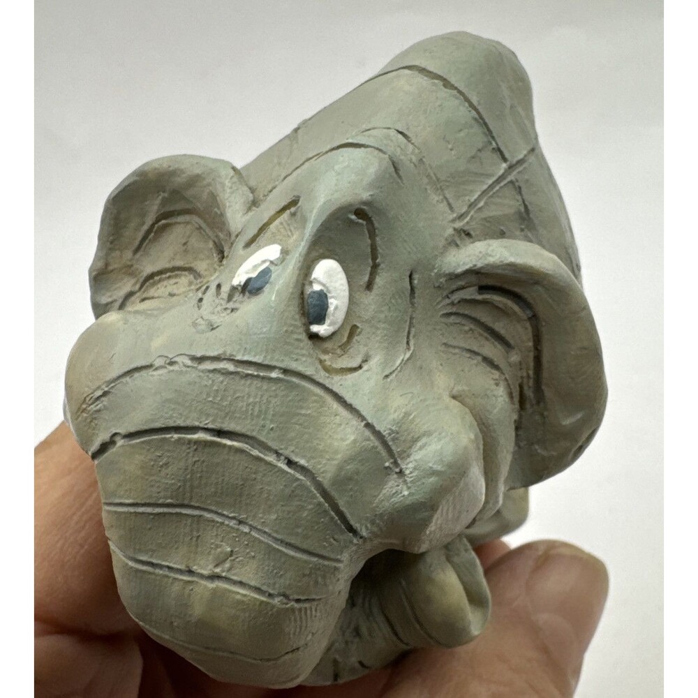 Russ Clay Elephant Kathleen Kelly Critter Factory Figurine 2.5" Tall Vintage